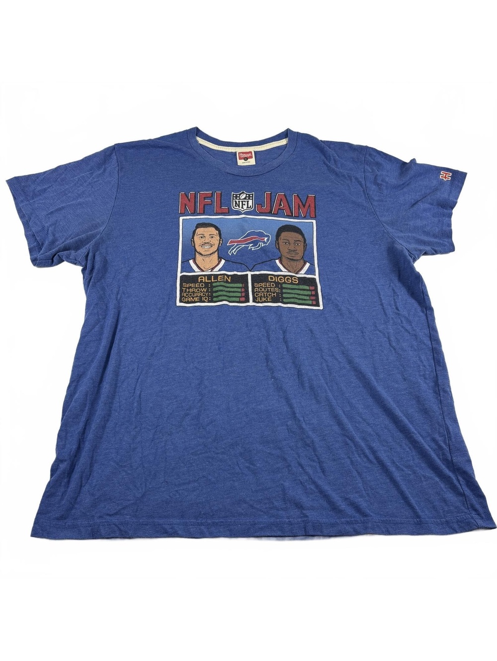 Homage Men's Blue Buffalo Bills NFL Jam Short Sleeve T-Shirt Size XL